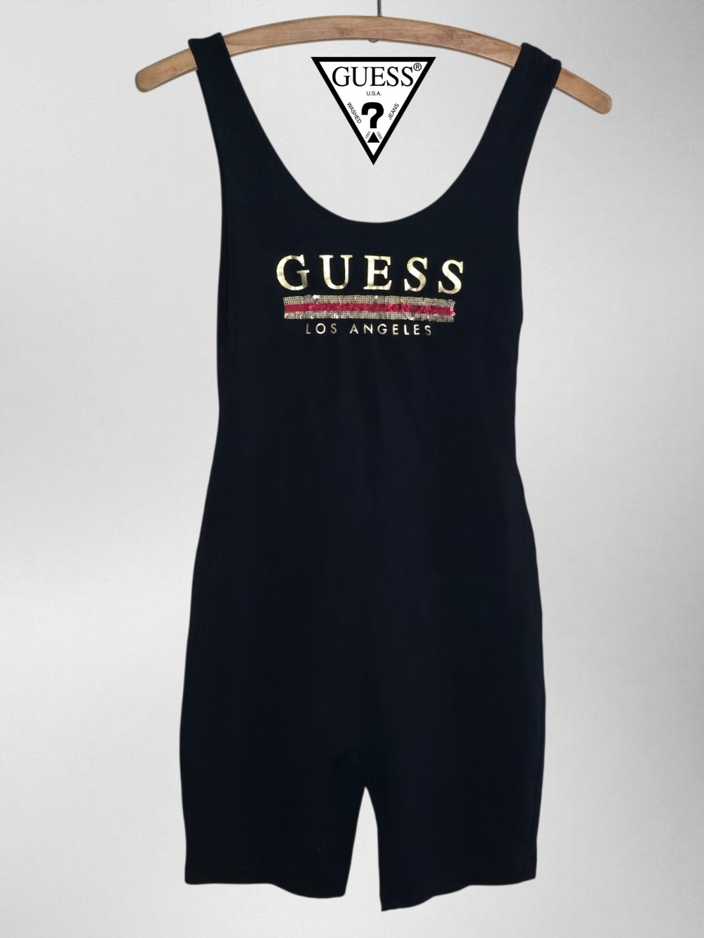 GUESS Black & Gold Short Romper - XSmall